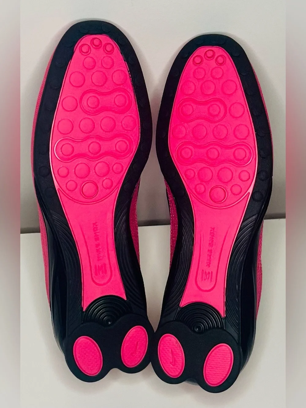 Nike Women’s Shox Pink Running Sneakers with Black Accents